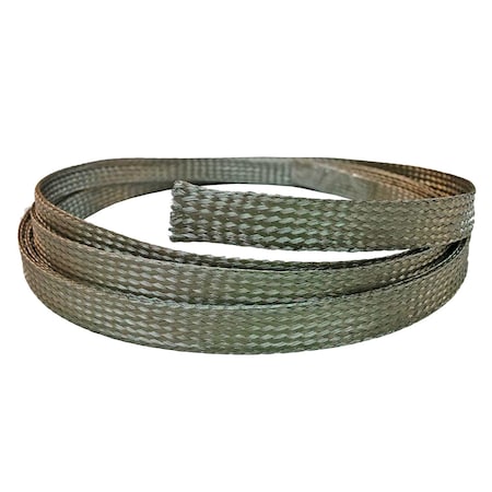 Electriduct Braided Cable Sleeve, 1 in Inside Dia., 1.37 in Max Bundle Dia., 50 ft, Stainless Steel BS-ED-SS-100-50